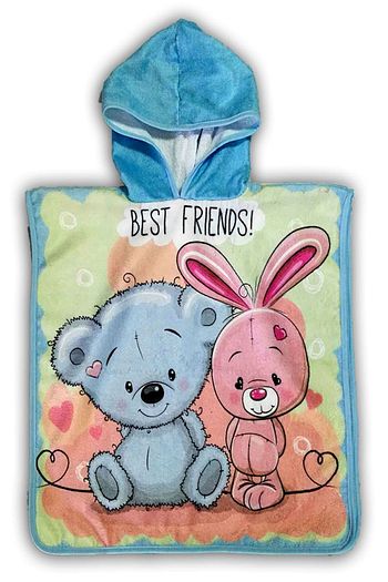 Yorkadesign Cocuk Mavi Baskili Best Friends Panco Plaj Havlusu Trendyol