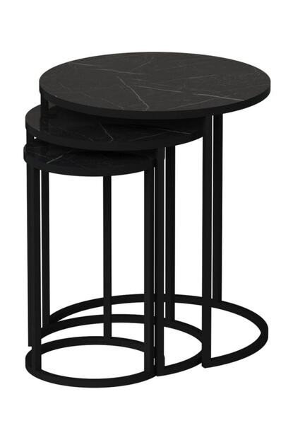 Minar Gloria Metal Ayakli 3 Lu Zigon Sehpa Royal Mermer Siyah Fiyati Yorumlari Trendyol