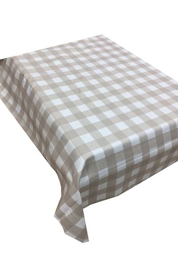 Saythink Krem Buyuk Kareli Panama Keteni Dertsiz Masa Ortusu 150 X 150 Cm Trendyol