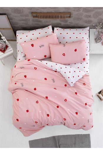 The Fabric Sweet Strawberry Tek Kisilik Nevresim Seti Trendyol