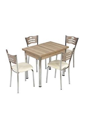 sivas gozde mobilya mutfak masasi ve 4 adet sandalye takimi ozel olcu 60x90 acilir fiyati yorumlari trendyol