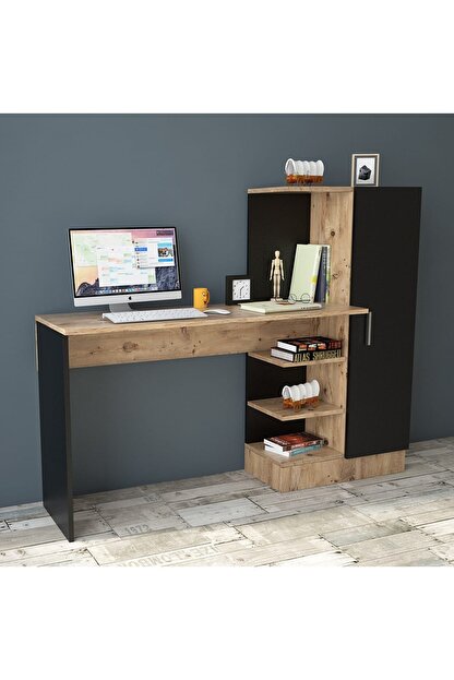 yurudesign laura kitaplikli calisma masasi atlantik cam siyah cocuk calisma masasi ct2 ab fiyati yorumlari trendyol