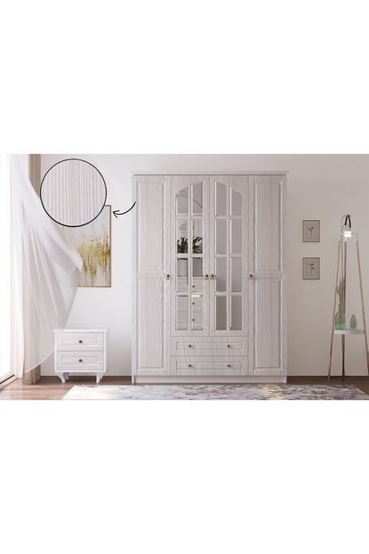 rabi beyza country gold 4 kapak 2 cekmeceli gardirop fiyati yorumlari trendyol