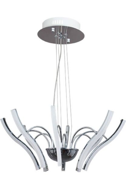 bozyaka aydinlatma 81026 8 dekoratif kollu krom led avize 70w 2700k modern ic mekan fiyati yorumlari trendyol