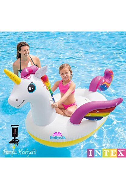 hediyecik sisme unicorn at island buyuk boy havuz ve deniz yatagi 201x140x97 cm fiyati yorumlari trendyol