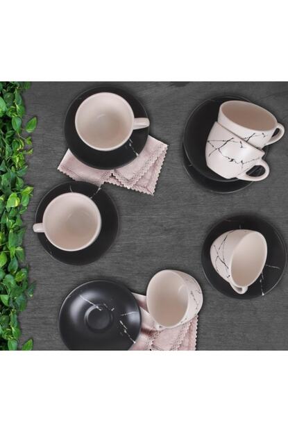 Karamelhome Mat Renkli Cay Nescafe Takimi 6 Kisilik 12 Parca Trendyol