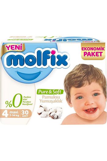Molfix Pure Soft 4 Numara Bebek Bezi 30 Lu Trendyol