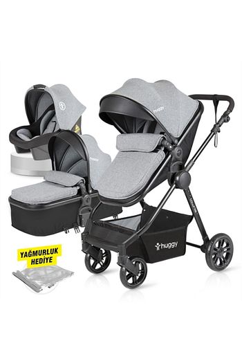 Huggy Townie 4 In 1 Travel Bebek Arabasi Gri Siyah Trendyol
