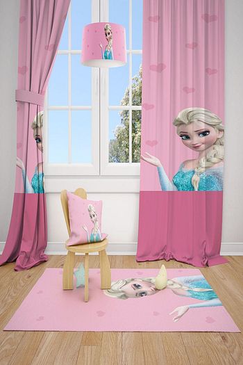 Mekta Home Karlar Ulkesi Cocuk Ve Bebek Odasi Fon Perde 2 Kanat Mkt 098 Trendyol