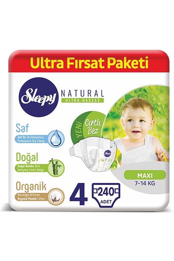 Sleepy Natural Bebek Bezi 4 Numara Maxi Ultra Firsat Paketi 240 Adet Trendyol