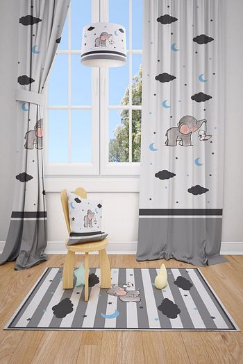 Mekta Home Erkek Cocuk Ve Bebek Odasi Fon Perdesi 2 Kanat Mkt 120 Trendyol