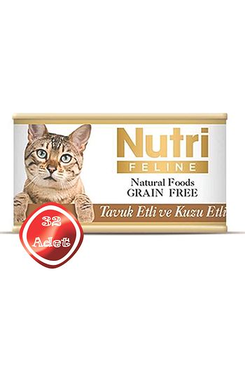 Nutri Feline 85gr Tahilsiz Tavuk Kuzu Etli Yas Kedi Mamasi 32adet Trendyol