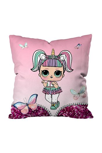 Bohemia Company Kiz Cocuk Pembe Desenli Dijital Baskili Yastik Kirlent Kilifi Trendyol