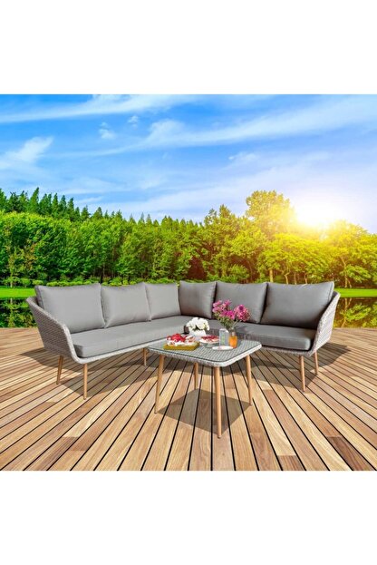 bidesenal rattan 3 lu kose oturma grubu bahce takimi balkon koltuk takimi fiyati yorumlari trendyol