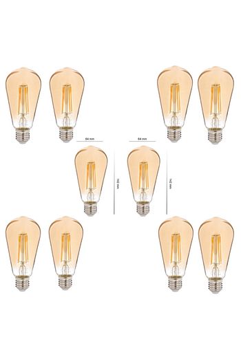 Alpi Aydinlatma 7w St64 Flamanli Rustik Bal Rengi Led Ampul 10 Lu Paket Trendyol