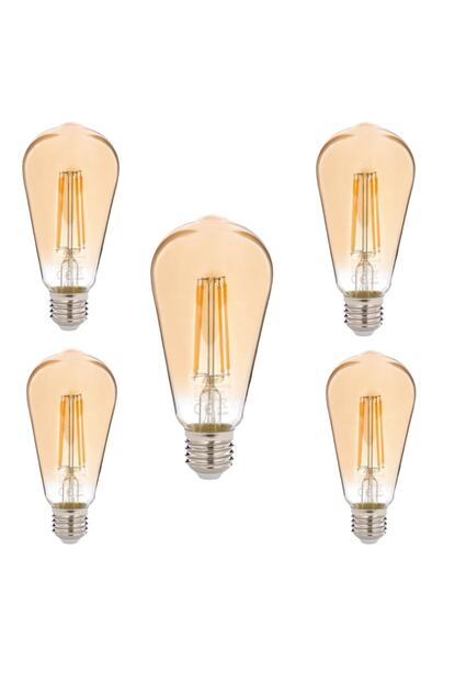 Alpi Aydinlatma 7w St64 Flamanli Rustik Bal Rengi Led Ampul 5 Li Paket Trendyol