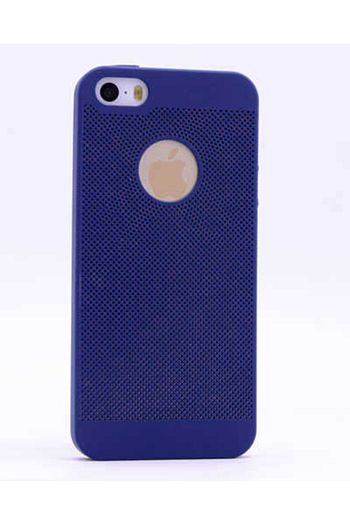 apple iphone 5 se mavi delikli rubber kapak telefon kilifi