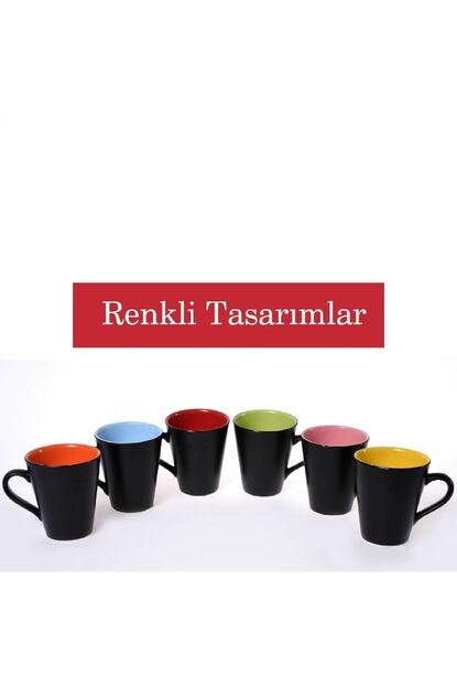 Kosova 6 Li Seramik Fincan Takimi Cift Renkli Trendyol