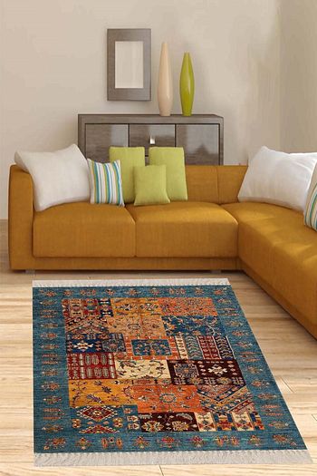 on the clouds kilim desenli etnik dijital baski modern salon hali ve yolluk fiyati yorumlari trendyol