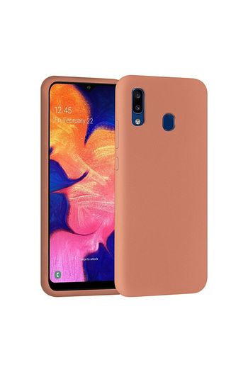 Sari Store Samsung Galaxy A20 Kilif Ici Kadife Lansman Kapak Turuncu Trendyol