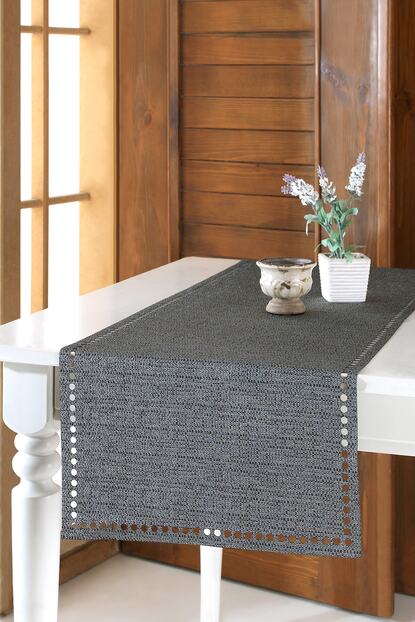 Ozenev Mavi Runner Amerikan Servis Masa Ortusu 40x140 Cm Girit 10 Trendyol