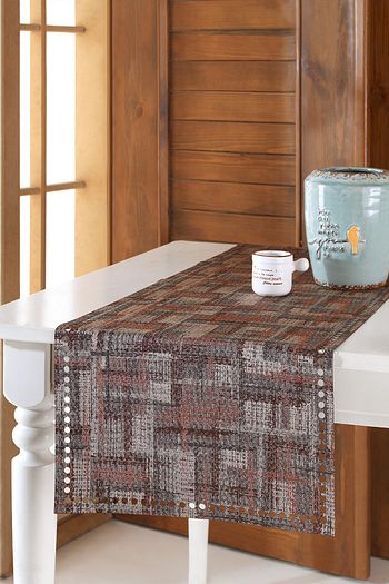 ozenev kiremit runner amerikan servis masa ortusu 40x140 cm veranda 02 fiyati yorumlari trendyol