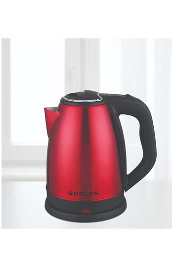 Susler Kirmizi Celik Kettle 1 8 Lt Elektrikli Su Isitici Trendyol