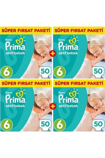 prima bebek bezi aktif bebek 6 beden 100 lu 2 adet fiyati yorumlari trendyol
