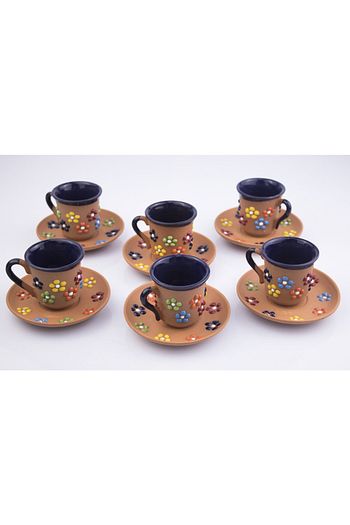 Nidasanat 6 Li Cicek Desenli Ince Comlek Fincan Takimi Nida Sanat Evi Trendyol