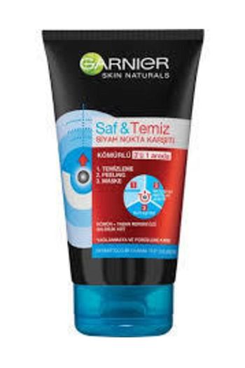 garnier skin naturals saf ve temiz 3 in 1 temizleme jeli komur 150 ml fiyati yorumlari trendyol