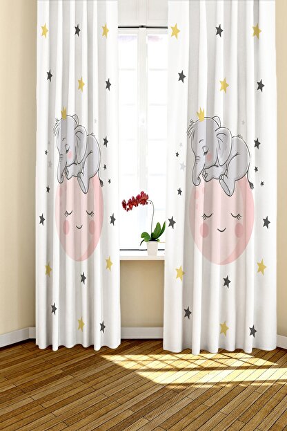 Dt Home Bebek Fil Yildiz Fon Perde Trendyol