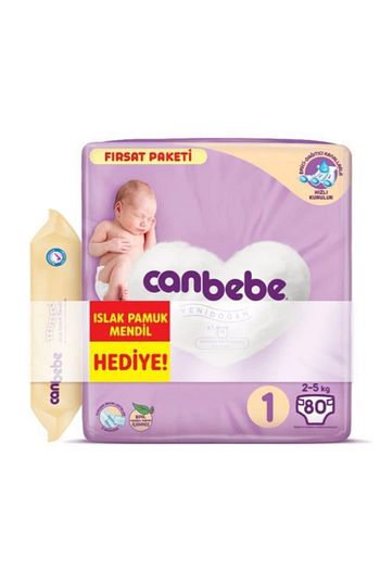 canbebe yenidogan bebek bezi 1 beden 80 adet islak fiyati yorumlari trendyol