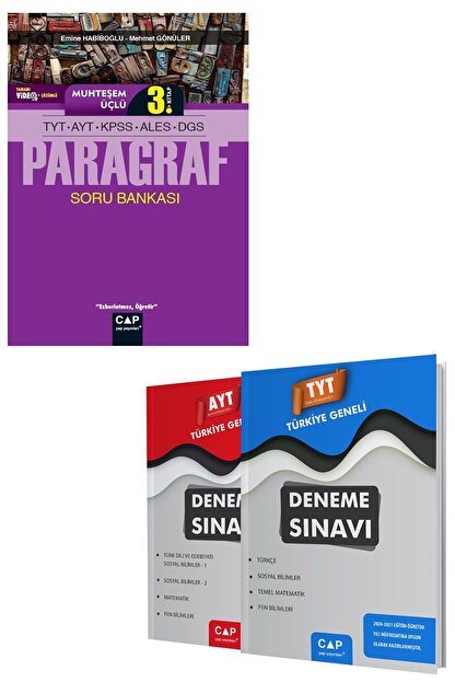 Cap Yayinlari Cap Tyt Ayt Kpss Ales Dgs Paragraf Soru Bankasi Yeni Mufredat Trendyol