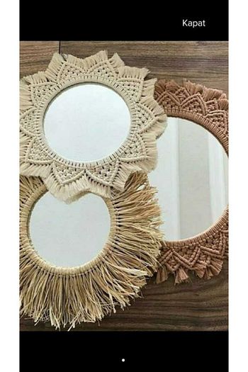 makrame 3 lu ayna set