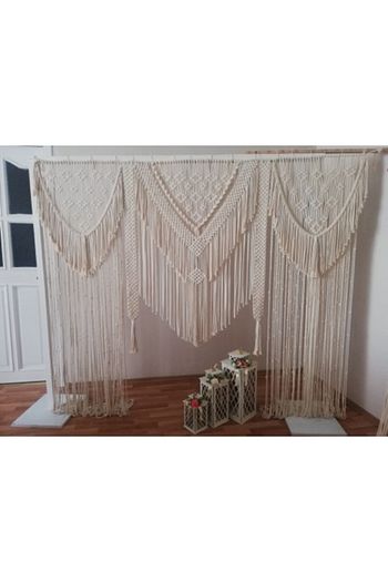 Eda Tasarim Makrome Fon Perde 220 X 200 Trendyol
