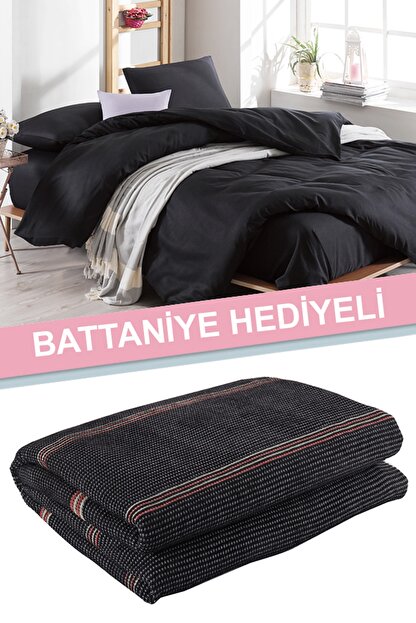 Ev Ev Home Battaniyeli Nevresim Takimi Cift Kisilik Paint Siyah 15023 22765 Fiyati Yorumlari Trendyol