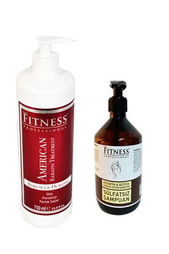 fitness professional sac duzlestirici amerikan keratin bakimi 750 ml ve sulfatsiz sampuan 500 ml seti fiyati yorumlari trendyol
