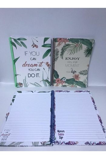 Lizy Sert Karton Kapakli Ici Renkli Cizgili Defter Trendyol