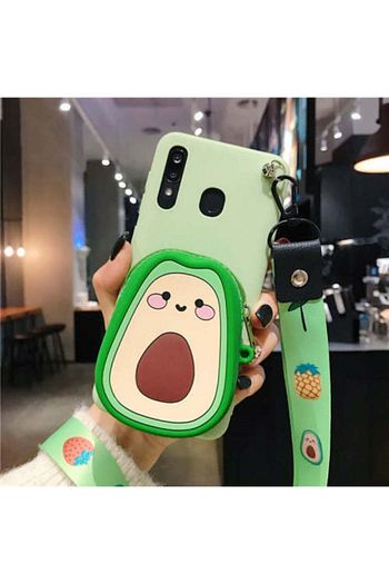 huawei y7 2019 cuzdanli askili sevimli desenli silikon kilif