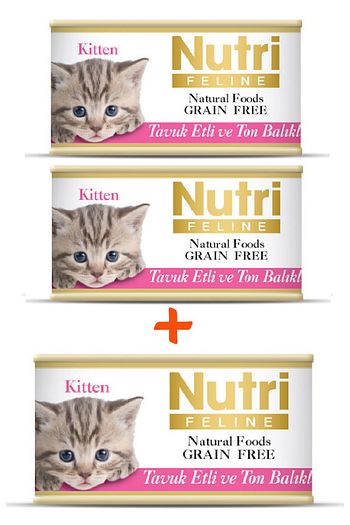 Nutri Feline 85gr Tahilsiz Tavuketli Tonbalikli Yavru Yas Kedimamasi 2 1 Adet Trendyol