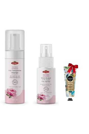Otaci Yuz Temizleme Kopugu 150 Ml 100 Dogal Gul Suyu Yuz Spreyi 50 Ml El Kremi Hediyeli Trendyol