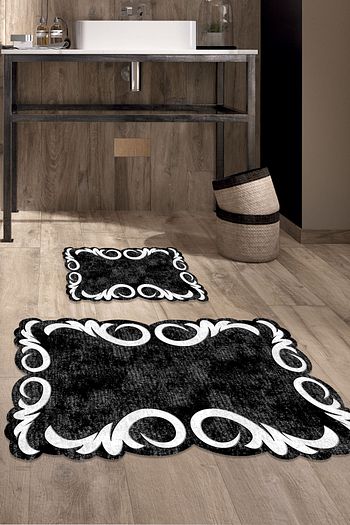 elleser 60x90 50x60 dijital baskili lazer kesim banyo paspasi 2 li set fiyati yorumlari trendyol