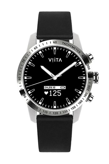 Viita Erkek Siyah Akilli Saat Hybrid Hrv Tachymeter Silver Trendyol