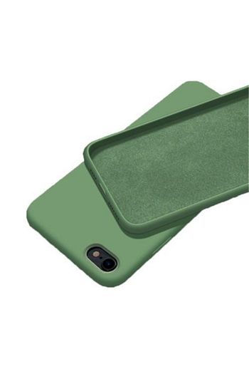 iphone 7 8 ici kadife lansman silikon kilif haki yesil