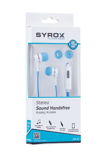 Syrox Beyaz Stereo Sound Handsfree Kablolu Kulaklik Trendyol