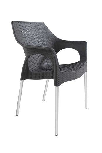 papatya bambo plastik rattan antrasit