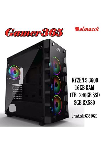 game r365 ryzen 5 3600 16gb 1tb 240gb