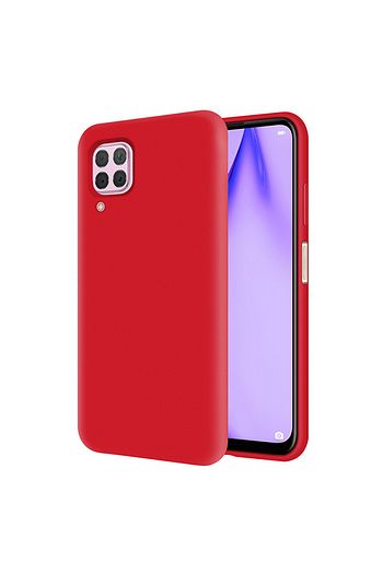 huawei p40 lite ici kadife soft logosuz lansman silikon kilif kirmizi