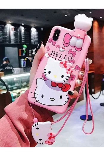 hello kitty askili ve pop socketli kilif iphone 7 plus 8 plus