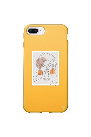 Trihed Iphone 8 Plus Sari Renkli Silikon Orange Earrings Telefon Kilifi Trendyol